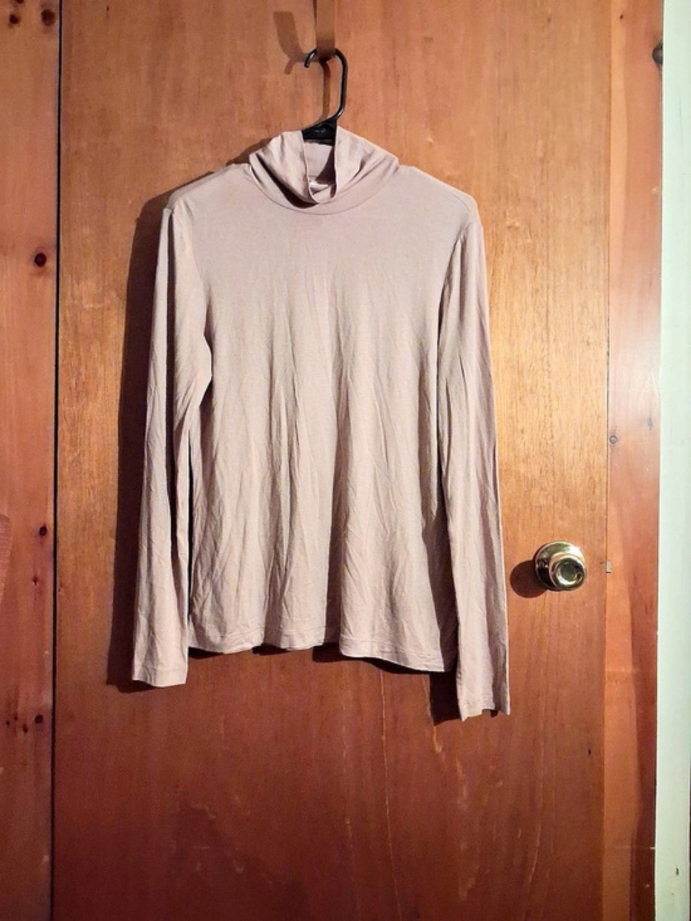 Beige Long Sleeve Turtleneck